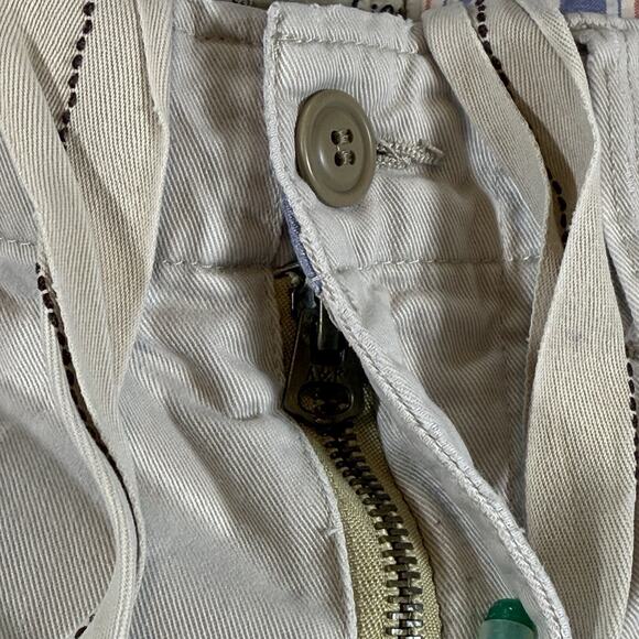 Abercrombie Vintage Logo Chino 10” Inseam Shorts Size 30 Solid Beige Mns 30 - Picture 6 of 15